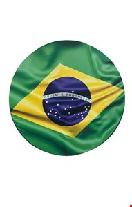 Painel Redondo Tecido Sublimado - Bandeira do Brasil 1,50mD