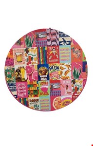 Painel Redondo Tecido Sublimado - Lambe Lambe Brasilidades Rosa 1,50mD Painel Redondo Tecido Sublimado - Lambe Lambe Brasilidades Rosa 1,50mD