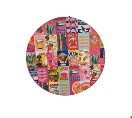 Painel Redondo Tecido Sublimado - Lambe Lambe Brasilidades Rosa 1,50mD Painel Redondo Tecido Sublimado - Lambe Lambe Brasilidades Rosa 1,50mD