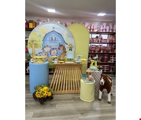 Kit Infantil Luxo - Fazendinha Azul e Amarelo XXII