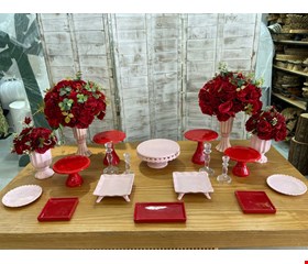 Decoração Adulto - Mesa Rosa e Vermelho I
