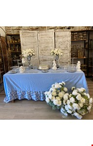 Decoração Infantil - Batizado Prata, Azul & Cristal IV Decoração Infantil - Batizado Prata, Azul & Cristal IV