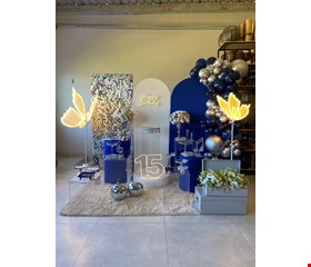 Decoração Adulto - 15 Anos Azul & Prata I