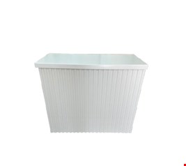 Mesa Desmontável Ripada Branca - 93cmD 81cmA Mesa Desmontável Ripada Branca - 93cmD 81cmA