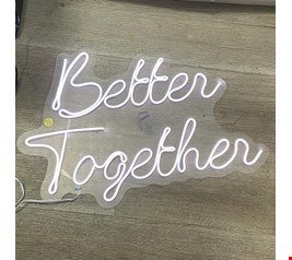 Letreiro em Led - Better Together Luz Branco Frio 50cmL 