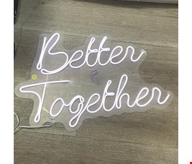 Letreiro em Led - Better Together Luz Branco Frio 50cmL Letreiro em Led - Better Together Luz Branco Frio 50cmL