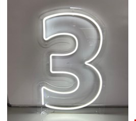 Número em Led -3 Luz Branco Frio 50cmA 35cmL Número em Led -3 Luz Branco Frio 50cmA 35cmL