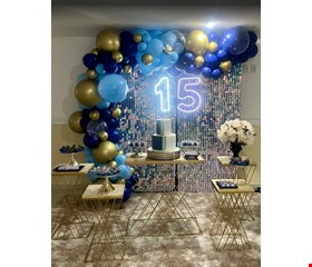 Kit Adulto Luxo - 15 anos Azul e Prata