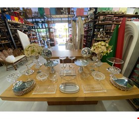 Decoraçao Adulto - Formatura Prata & Cristal de Mesa I