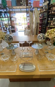 Decoraçao Adulto - Formatura Prata & Cristal de Mesa I