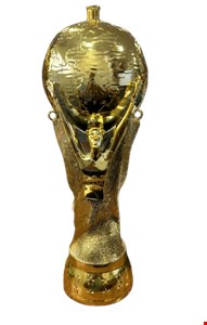 Temático Futebol - Troféu Com Apito Copa Do Mundo Dourado M Temático Futebol - Troféu Com Apito Copa Do Mundo Dourado M