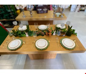 Decoraçao Adulto - Páscoa Mesa Posta Verde, Dourado & Cristal I Decoraçao Adulto - Páscoa Mesa Posta Verde, Dourado & Cristal I