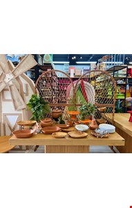 Decoraçao Adulto - Páscoa Mesa Cerâmica e Vime l