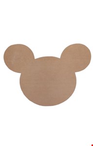 Temático Michey - Placa Cabeça do Michey Cor Personalizada MDF 62cmA 61cmL