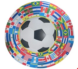 Painel Redondo Tecido Sublimado - Copa / Futebol / Bola / Países 1,50cmD
