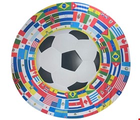 Painel Redondo Tecido Sublimado - Copa / Futebol / Bola / Países 1,50cmD
