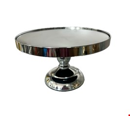 Suporte Balaustre Espelhado  Prata 18cmD 14cmA -