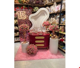 Decoração Adulto - 15 Anos Rosa & Branco I