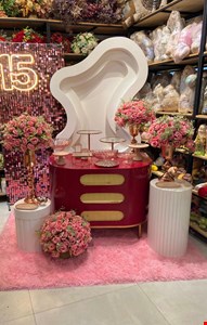 Decoração Adulto - 15 Anos Rosa & Branco I