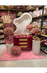 Decoração Adulto - 15 Anos Rosa & Branco I