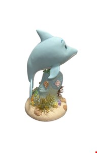 Temático Fundo do Mar - Golfinho Azul Bebê Biscuit 30cmA