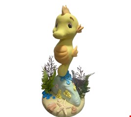 Temático Fundo do Mar - Cavalo Marinho Amarelo Biscuit 30cmA