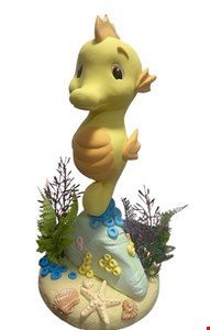 Temático Fundo do Mar - Cavalo Marinho Amarelo Biscuit 30cmA