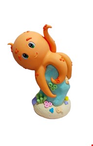 Temático Fundo do Mar - Polvo Laranja Biscuit 30cmA