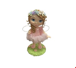 Temático Fadas - Fada com Vestido Rosa Biscuit 30cmA