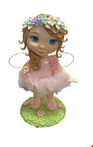 Temático Fadas - Fada com Vestido Rosa Biscuit 30cmA