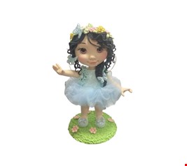 Temático Fadas - Fada com Vestido Azul Biscuit 30cmA