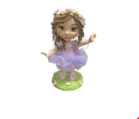 Temático Fadas - Fada com Vestido Lilás Biscuit 30cmA
