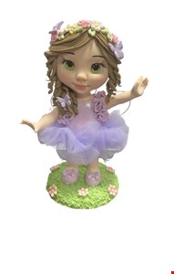 Temático Fadas - Fada com Vestido Lilás Biscuit 30cmA