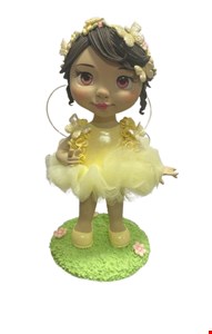 Temático Fadas - Fada com Vestido Amarelo Biscuit 30cmA