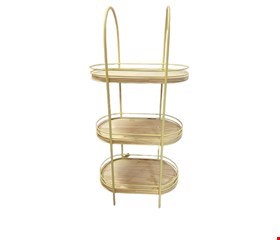 Estante Ferro 3 prateleiras Pinus Amarela- 50cmL 129cmA 30cmP