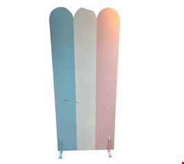 Painel Três Cores Azul, Rosa e Branco 182cmA 80cmL