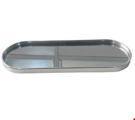 Bandeja Oval Prata Espelhada 30cmC