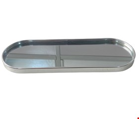 Bandeja Oval Prata Espelhada 30cmC