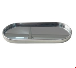 Bandeja Oval Prata Espelhada 22cmC