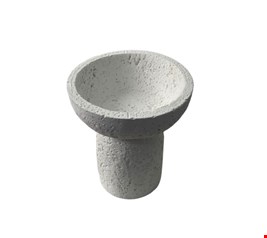 Castiçal Redondo Branco Resina 12cmA X 10cmL