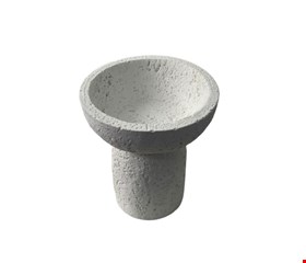 Castiçal Redondo Branco Resina 12cmA X 10cmL