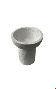 Castiçal Redondo Branco Resina 12cmA X 10cmL