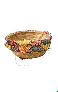 Kit Cesta de Palha Redonda Chita
