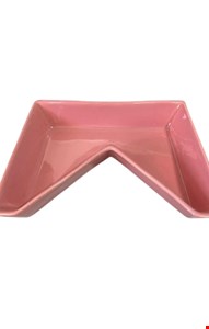 Bandeja Bandeirola Cerâmica Rosa 17cmC X 13cmL