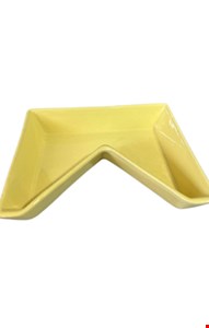 Bandeja Bandeirola Cerâmica Amarela Candy 17cmC X 13cmL