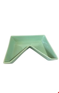 Bandeja Bandeirola Cerâmica Verde Candy 17cmC X 13cmL