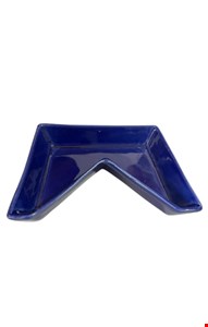 Bandeja Bandeirola Cerâmica Azul Royal 17cmC X 13cmL