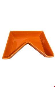Bandeja Bandeirola Cerâmica Laranja 17cmC X 13cmL