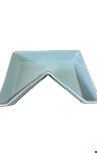 Bandeja Bandeirola Cerâmica Azul Candy 17cmC X 13cmL