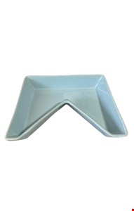 Bandeja Bandeirola Cerâmica Azul Candy 17cmC X 13cmL